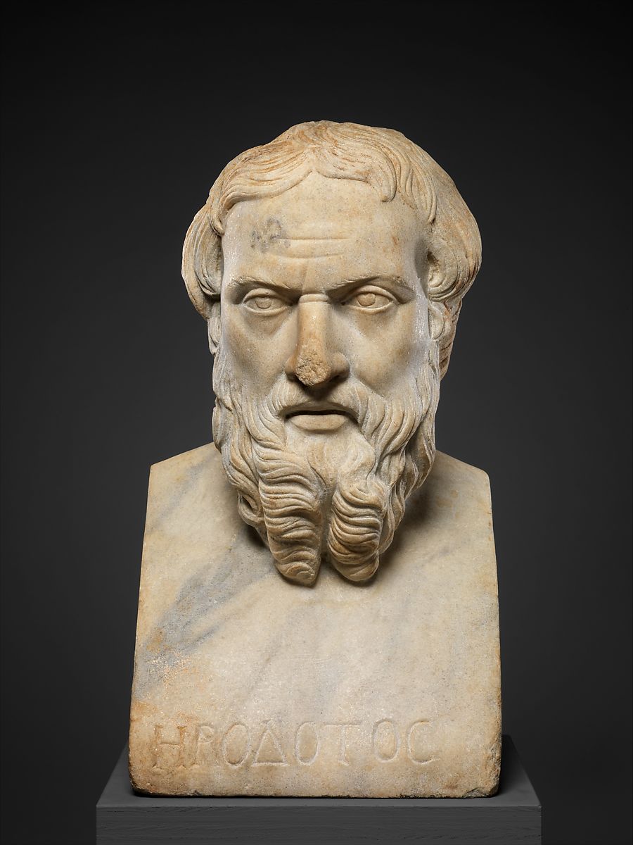 Bust of Herodotus: Roman copy of earlier Greek original